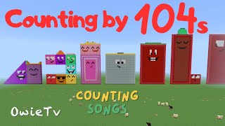 Counting by 104s Song | Skip Counting Songs for Kids | Minecraft Numberblocks Counting Song