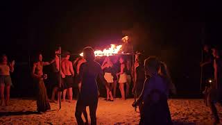 Beautiful flames at Khmer Island KOH RONG SONLEOM Sihanoukville Kompong Som #Cambodia