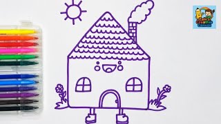 Cute House Drawing for Kids Easy Colorful House Drawing Zain s Creative Canvas