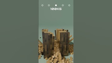 The most satisfying minecraft 3d simulation (1kg vs 10.000kg )😱🪵