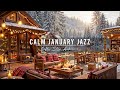 Calm January Winter Morning at Cozy Coffee Shop Ambience ⛄ Relaxing Jazz Background Music for Work