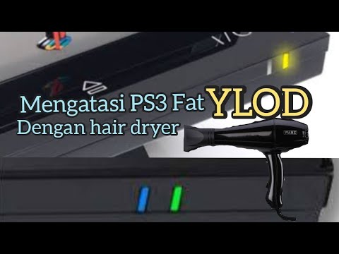 Cara mengatasi PS3 FAT YLOD dengan hairdryer!!!! || + Cara bongkar