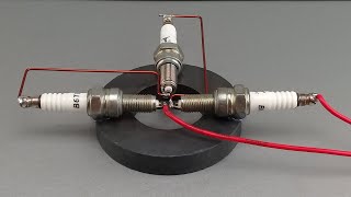 Free Electricity Energy by Using Magnet And Spark Plug || Free 100%