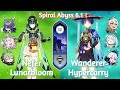 C0 Nefer Lunarbloom x C1 Wanderer Hypercarry - NEW Spiral Abyss 6.1 | Genshin Impact