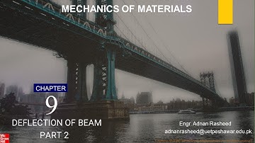 Chapter 9 Part 2 | Deflection Of Beam | Deflection Of Beams Solved Problems | Mech of materials