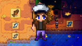 FALL RIVER FISHING Stardew Valley [All day and all night]