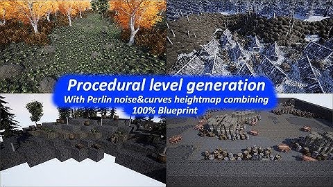 Procedural level generator from Perlin noise and curve heightmap