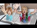 Margo and Nastya  with Makeup in the Magic Book  Kids Play dresses up and does makeup
