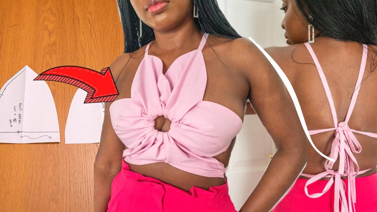 トップス Melt the lady tiny flower tops Trendy Summer Flower DIY Crop Top Tutorial - YouTube