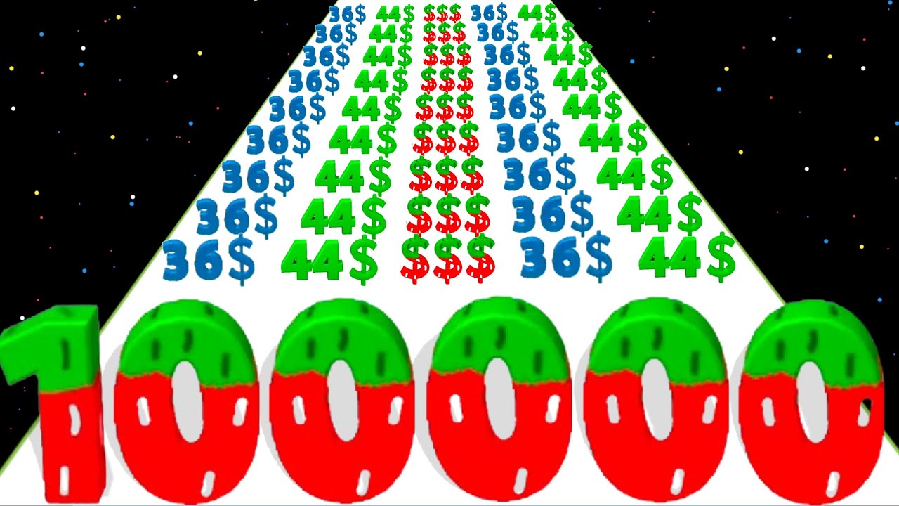 Number Run Digit Shooter ( Number Run infinity Game) Max level, Math Gameplay