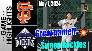 San Francisco Giants vs Colorado Rockies [4-in-4 special ! That's more like it 🙌 SFW !]