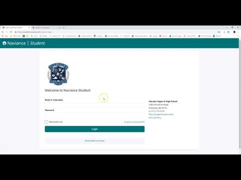 Naviance Tutorial Logging onto Naviance