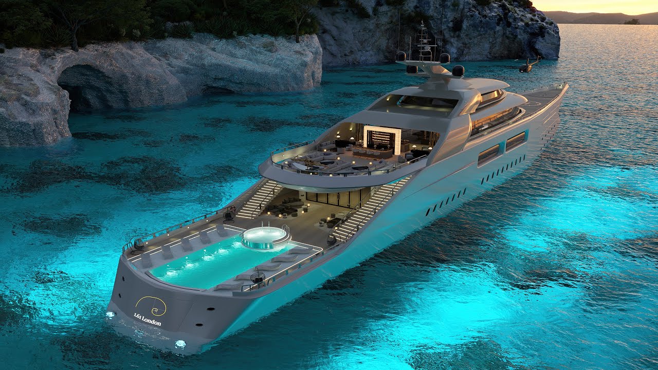 TOUR INSANE 350ft Luxury YACHT designed by 1.61 London - A mansion on the water