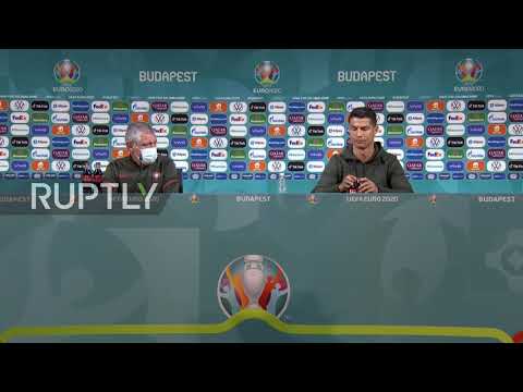 Hungary: "Drink water" - Ronaldo removes Euro 2020 sponsor Coca-Cola bottles during press conference