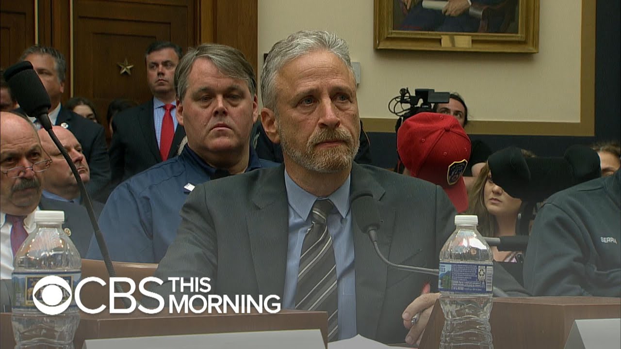 Jon Stewart chokes up, slams lawmakers at hearing on 9/11 first responders fund