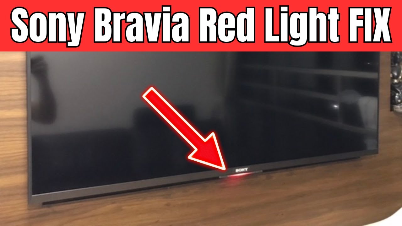 Sony Bravia TV Red Light Flashing 4 Times FIXED - YouTube