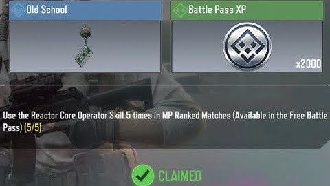 Call Of Duty Mobile Use the Reactor Core Operator Skill 5 times in MP Ranked Matches Task Complete