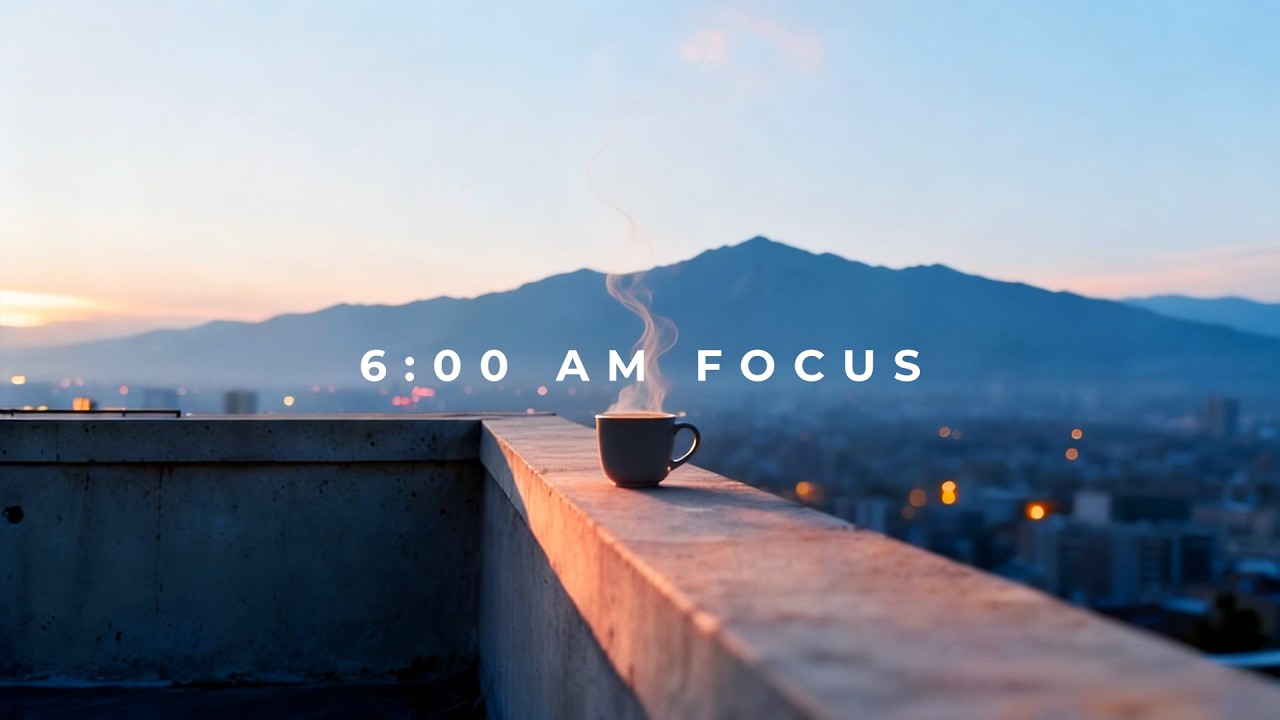 Alone Above the City at 6:00 AM | Morning Focus Jazz Ambience