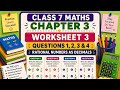 DAV Class 7 Maths | Chapter 3 | Worksheet 3 |Questions 1,2,3,4 |Rational Numbers as Decimals #videos