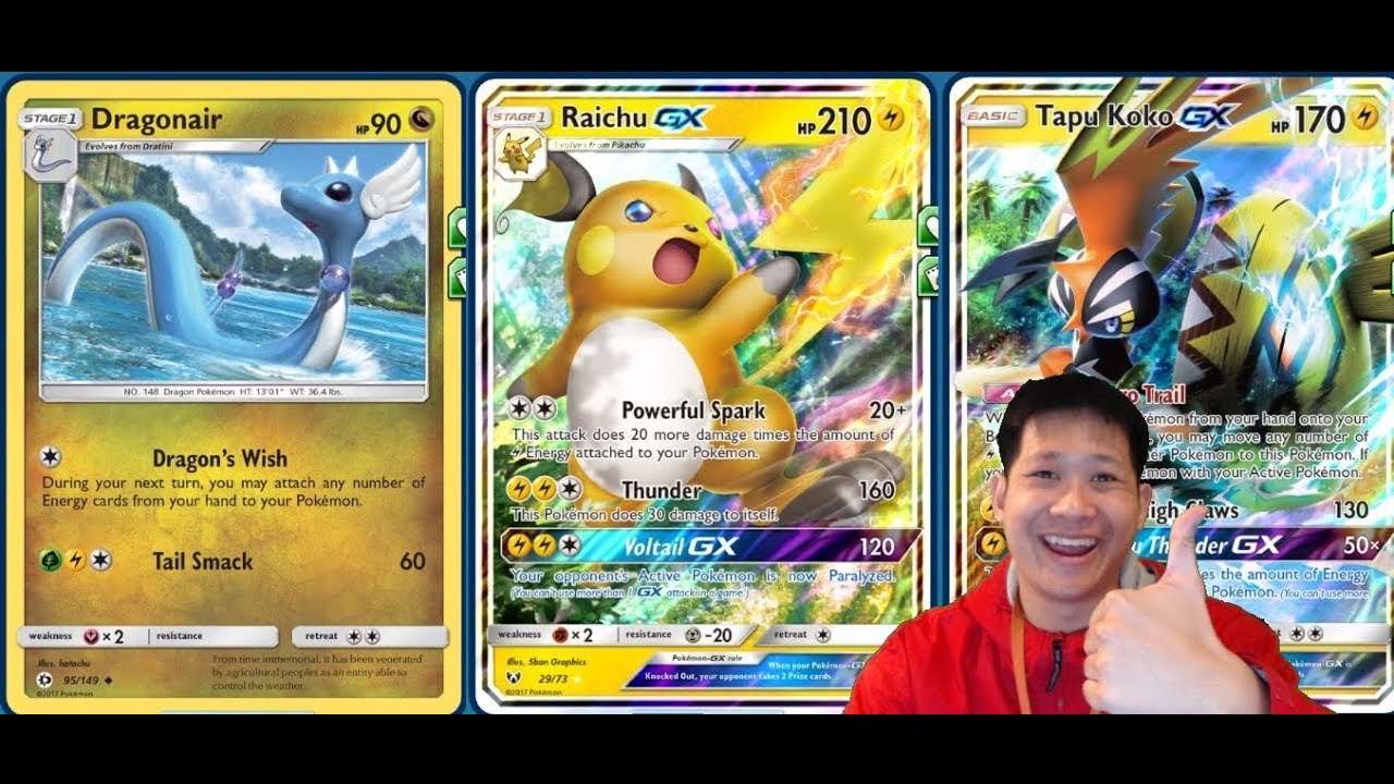 Turbo RAICHU GX Deck Using Unlimited Energy DRAGONAIR Method