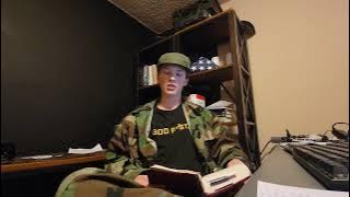 The poem of a soldier's orders