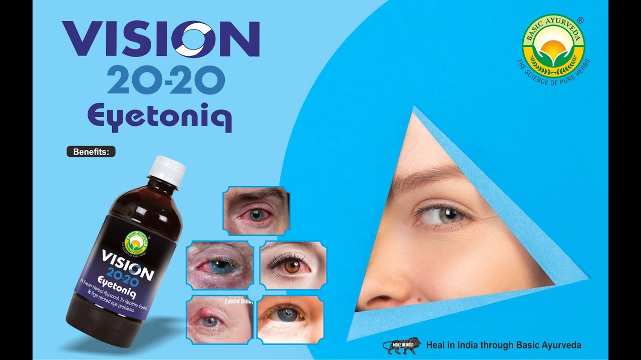 BASIC AYURVEDA Vision 2020 Eyetoniq Herbal Eye Tonic Tones Up