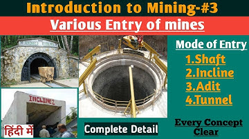 Various Entries in mines || Mode of Entry in mines || Mine Entry || Mining Gurukul