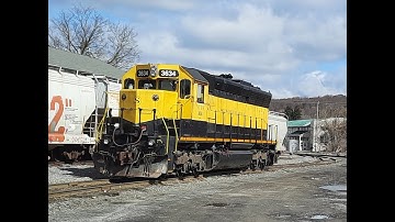 88 Car Train To Syracuse In CNY, NYS&W EMD SD45-2 3634, SD70M-2 4060, SDS40-2 3022 & SD70M-2 4066