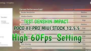 HIGH SETTING GENSHIN IMPACT 60 FPS | POCO X3 PRO STOCK ROM