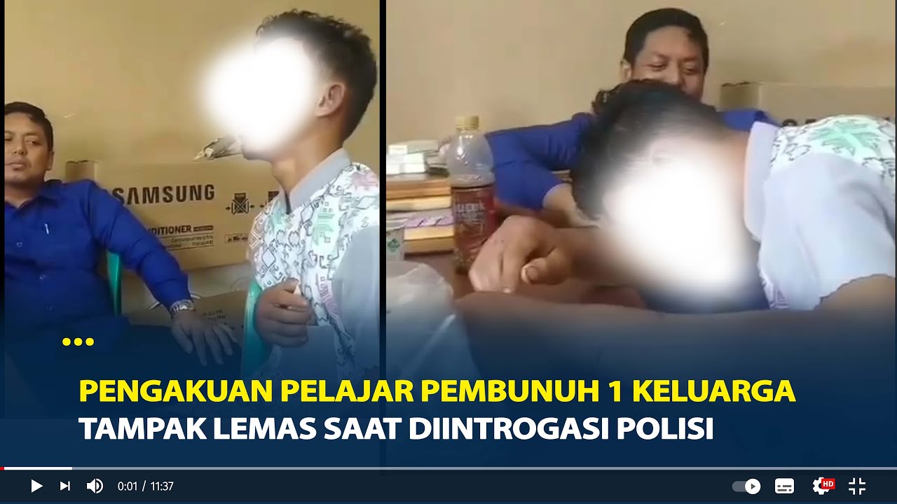 Viral Pengakuan Pelajar Pelaku Pembunuhan 1 Keluarga di Kaltim, Tampak Lemas Saat Diintrogasi Polisi