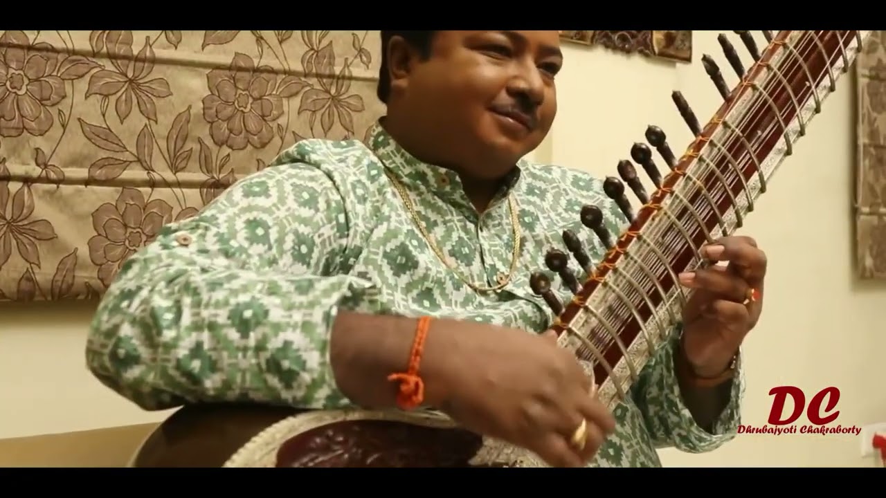 Eso shyamolo sunodoro   Rabindra Sangeet in Sitar by Dr Dhrubajyoti Chakraborty