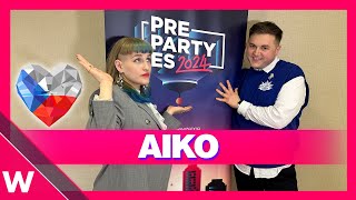 🇨🇿 AIKO - "Pedestal" | PrePartyES 2024 | INTERVIEW Eurovision 2024 Czechia