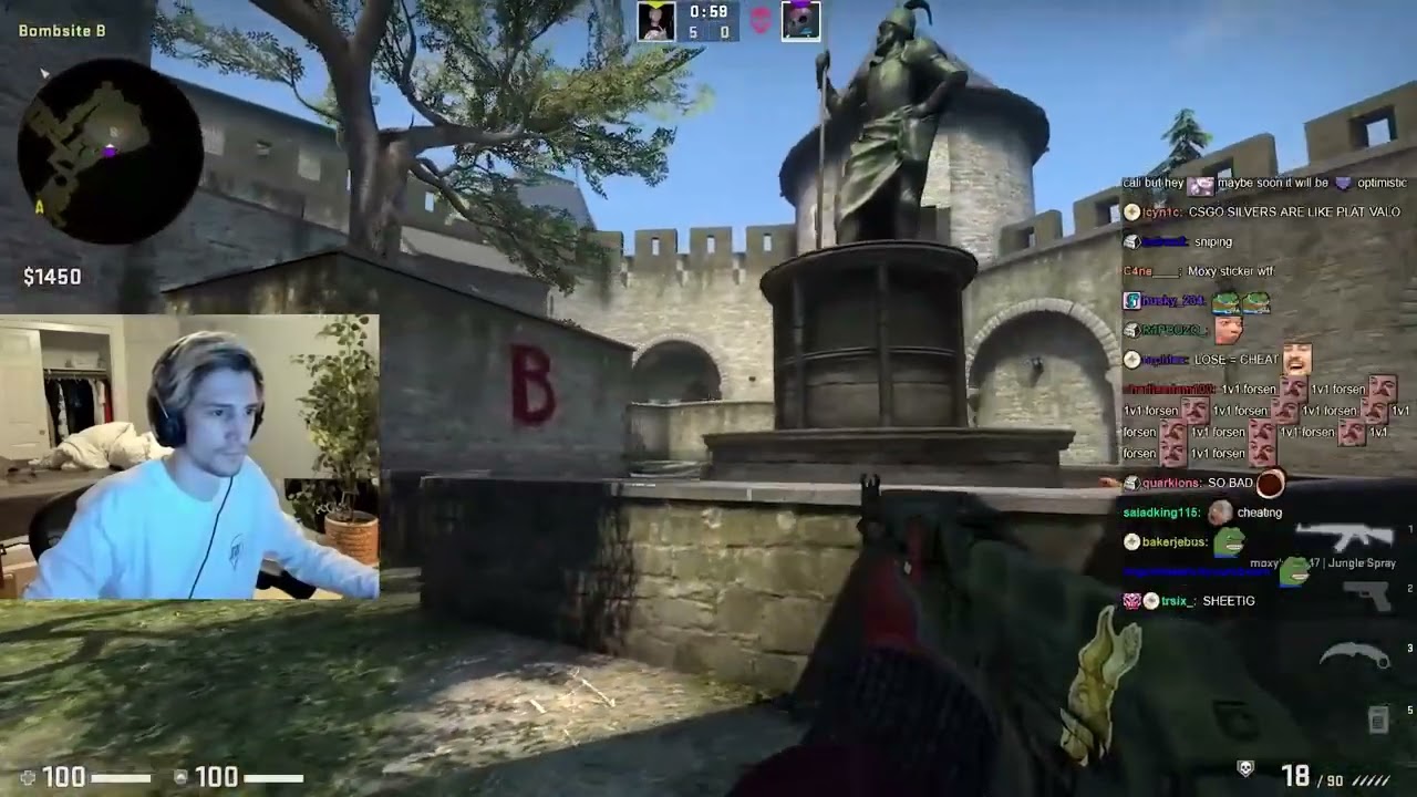 xQc and m0xyy, the BEST duo, play CS:GO wingman