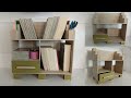 DIY - WASTE PAPER CRAFTS - Multifunction Desktop Bookshelf