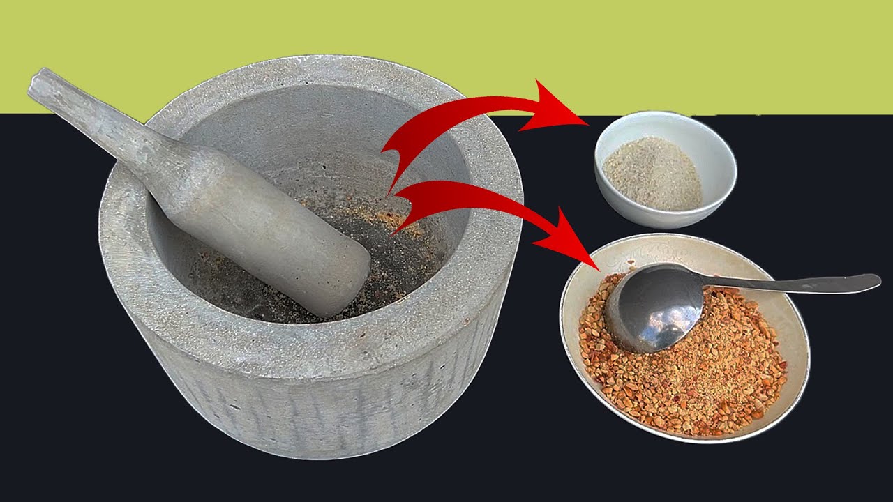 Diy cement ideas making a pestle and mortar from plastic pot YouTube