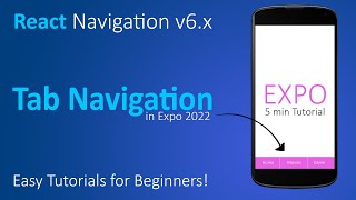 Bottom Tab Navigation | React Native Navigation 6.x with Expo
