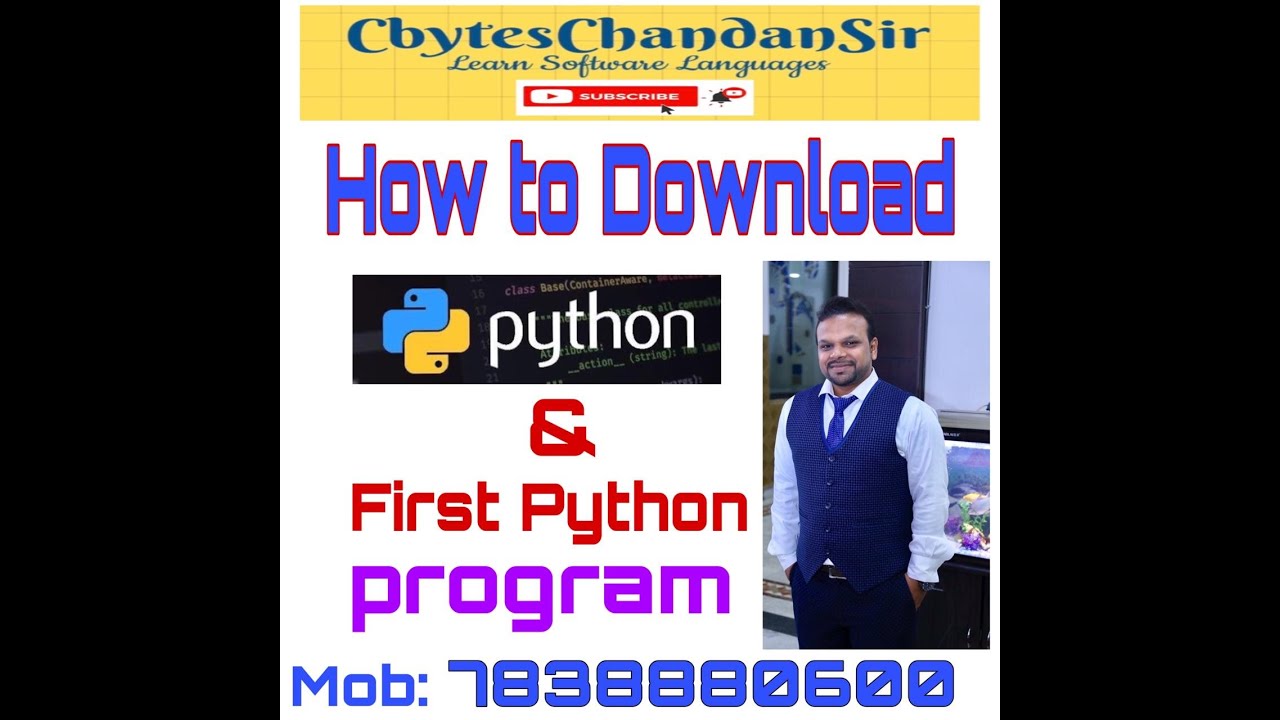 How to Download Python and Run first python Program , for class 11th ...