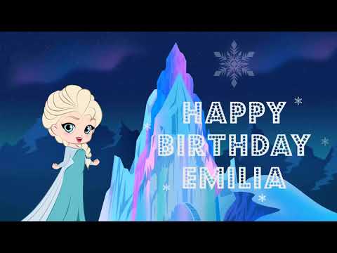 Happy Birthday Emilia - greeting card video ❤️