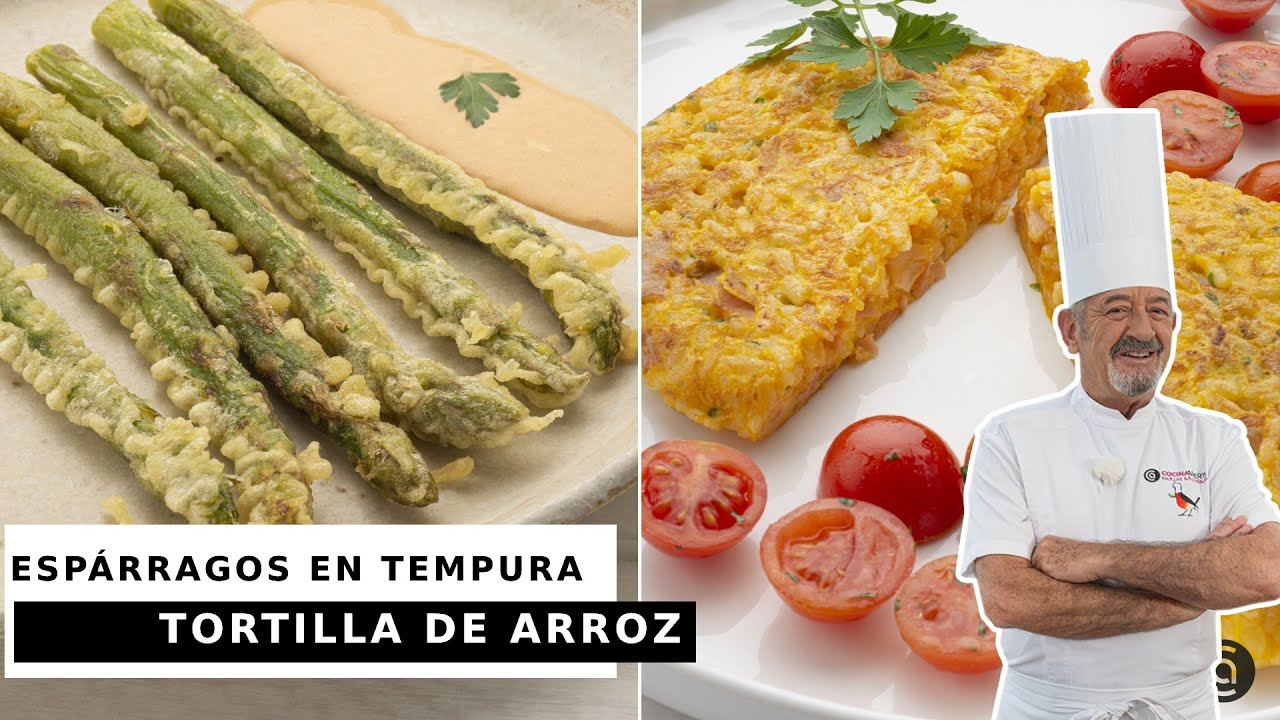 TORTILLA de ARROZ y ESPÁRRAGOS en TEMPURA // Cocina Abierta de Karlos Arguiñano