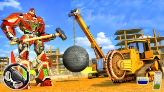 Construction and Demolish Robot Games - City Excavator Driving Game | Android Gameplay screenshot 2