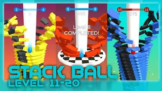StackBall 3D Level 11 to 20 - Non Stop Gameplay