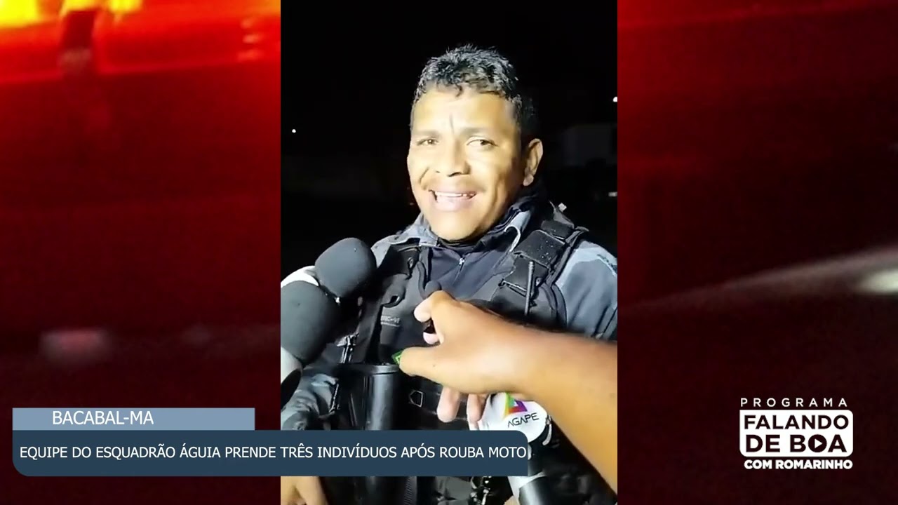 EQUIPE DO ESQUADRÃO ÁGUIA PRENDE TRÊS INDIVÍDUOS APÓS ROUBA MOTOS