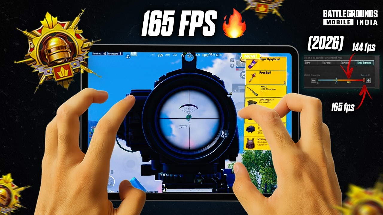 📲 iPad Pro M5 🔥 PUBG TEST Smooth + 165 FPS  – NO LAG? Handcam Test iOS 26 Liquid Glass 2026