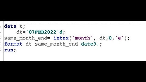 Quick tip-- finding end of month for a given day in sas