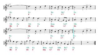 B Flat Play Along A Whole New World Aladdin Disney Song Sheet Music Guitar Chords Youtube