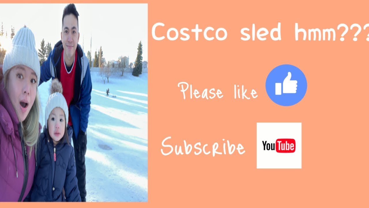Trying our new Sled from Costco YouTube