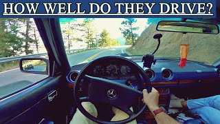 Mercedes W123 300TD Estate Wagon Driving Review.