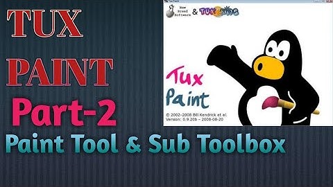 Class 4|Computer|Lesson no.4|Tux paint|Part 2|paint tool,Sub Toolbox