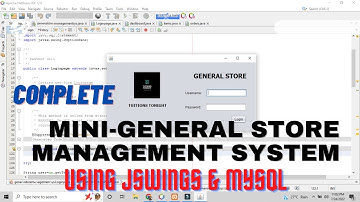 Create a Complete Mini General Store Management System using JSWINGS and MYSQL in 30Mins.