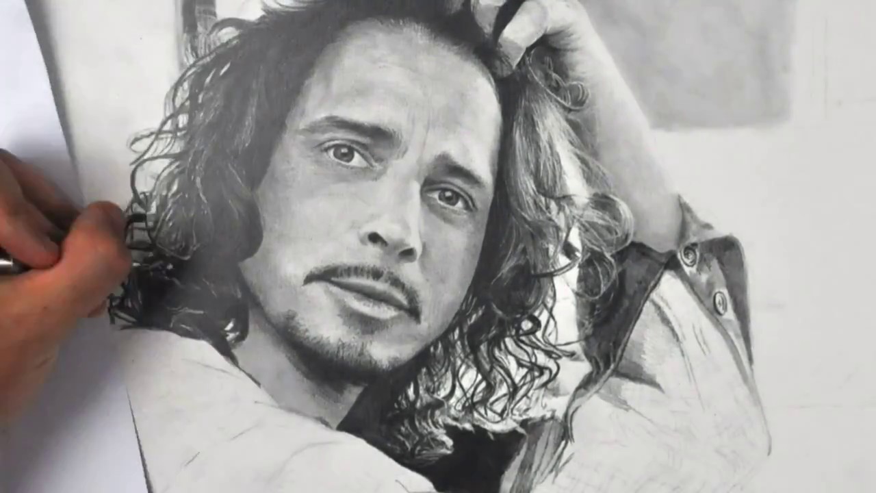 This month I am drawing musicians Here is Chris Cornell  rdrawing